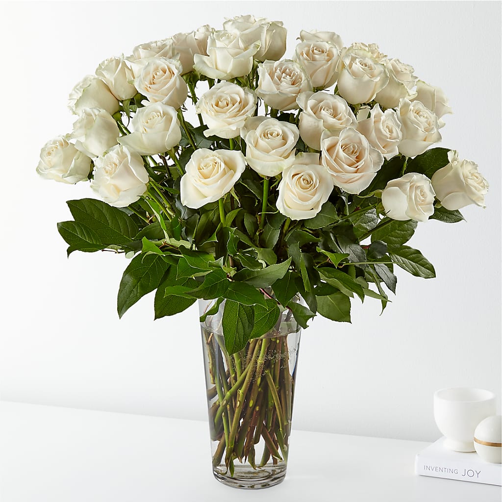 Long Stem White Rose Bouquet – RANCHVIEW FLORAL & INTERIORS, Overland Park KS