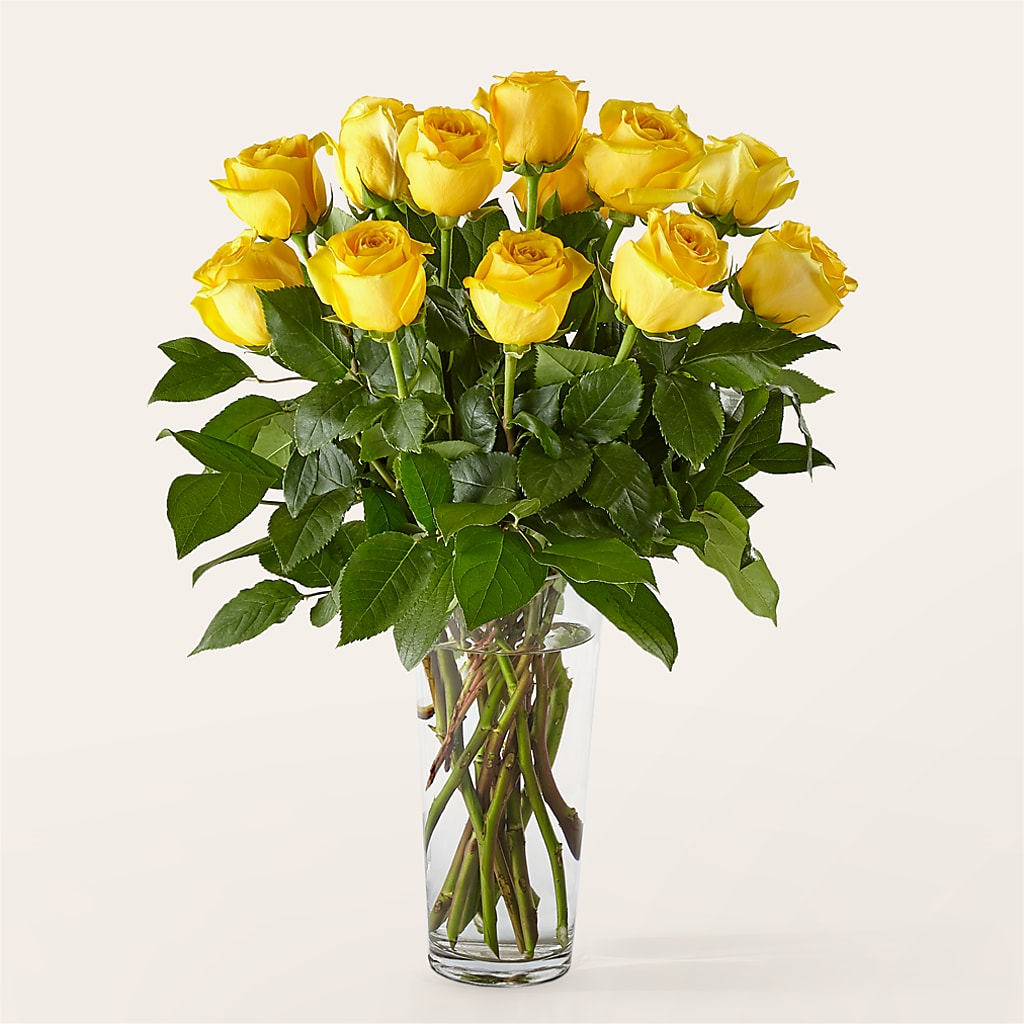 Long Stem Yellow Rose Bouquet – RANCHVIEW FLORAL & INTERIORS, Overland Park KS