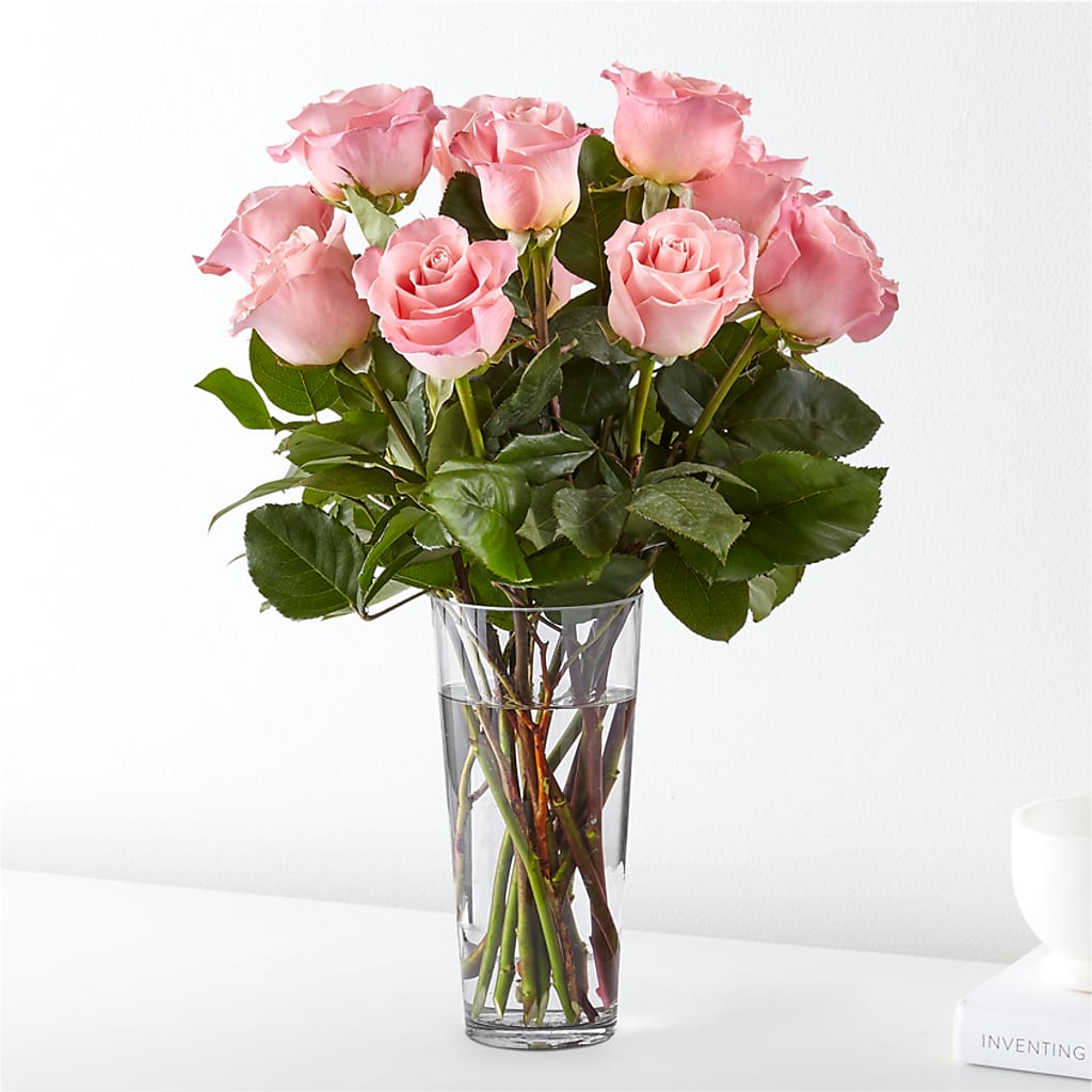 Long Stem Pink Rose Bouquet – RANCHVIEW FLORAL & INTERIORS, Overland Park KS