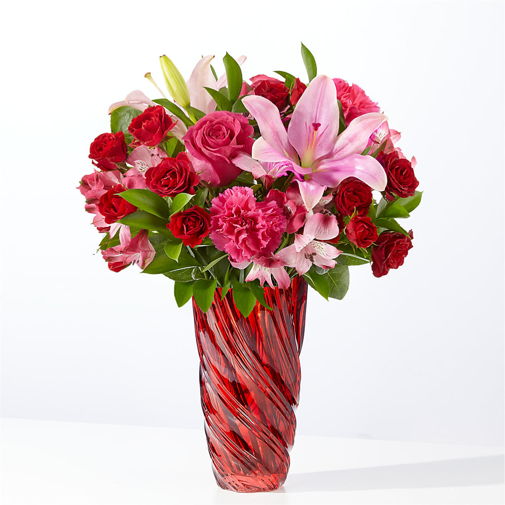 In Love Bouquet with Luxe Swirl Vase – RANCHVIEW FLORAL & INTERIORS, Overland Park KS