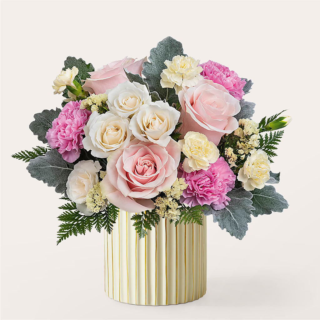 Blissful Moments Bouquet with Ivory Vase – RANCHVIEW FLORAL & INTERIORS, Overland Park KS