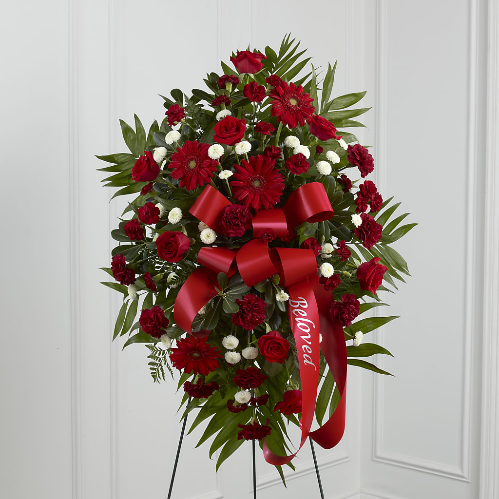 Treasured Memories Standing Spray – RANCHVIEW FLORAL & INTERIORS, Overland Park KS