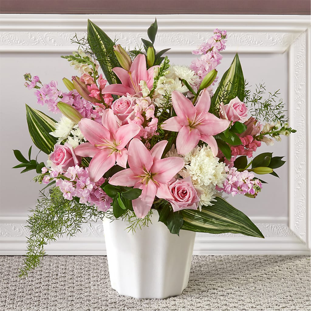 Simply Serene Floor Basket – RANCHVIEW FLORAL & INTERIORS, Overland Park KS