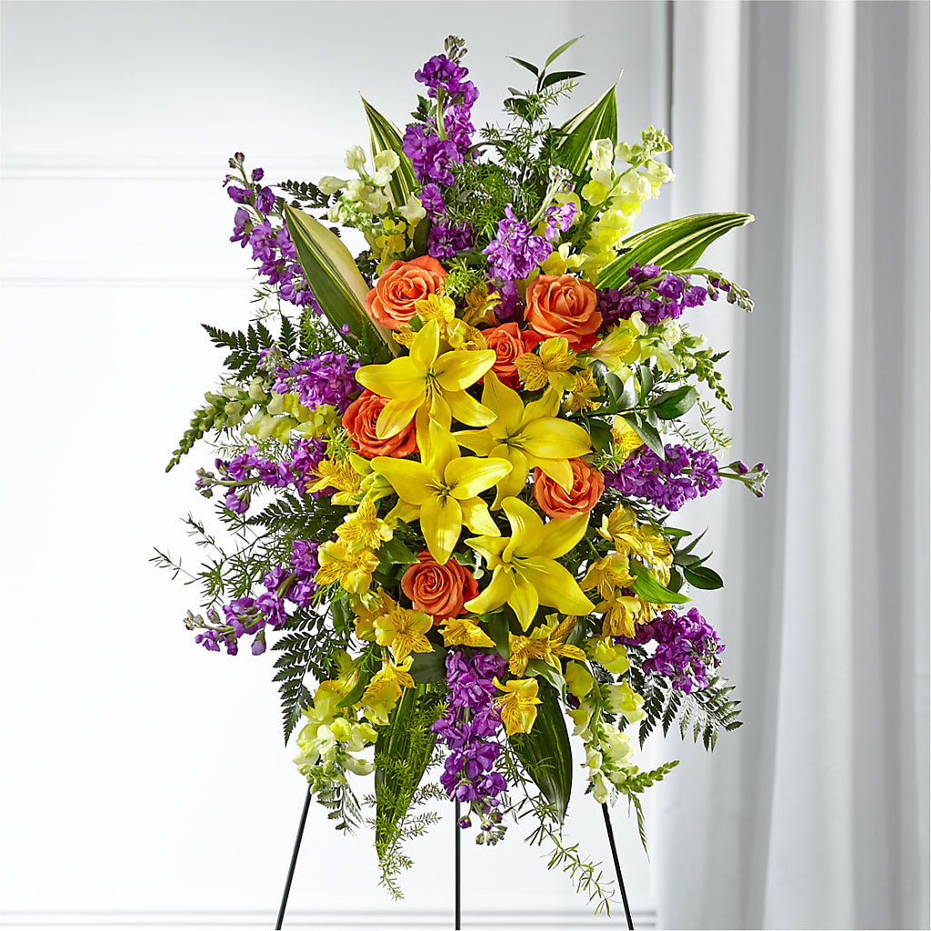 Thoughtful Prayers Standing Spray – RANCHVIEW FLORAL & INTERIORS, Overland Park KS