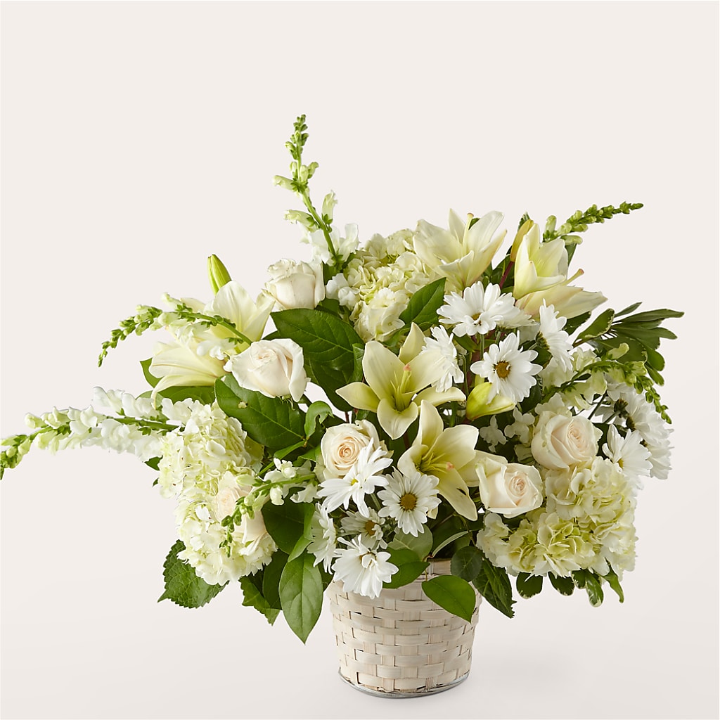 Ivory Elegance Floral Basket – RANCHVIEW FLORAL & INTERIORS, Overland Park KS