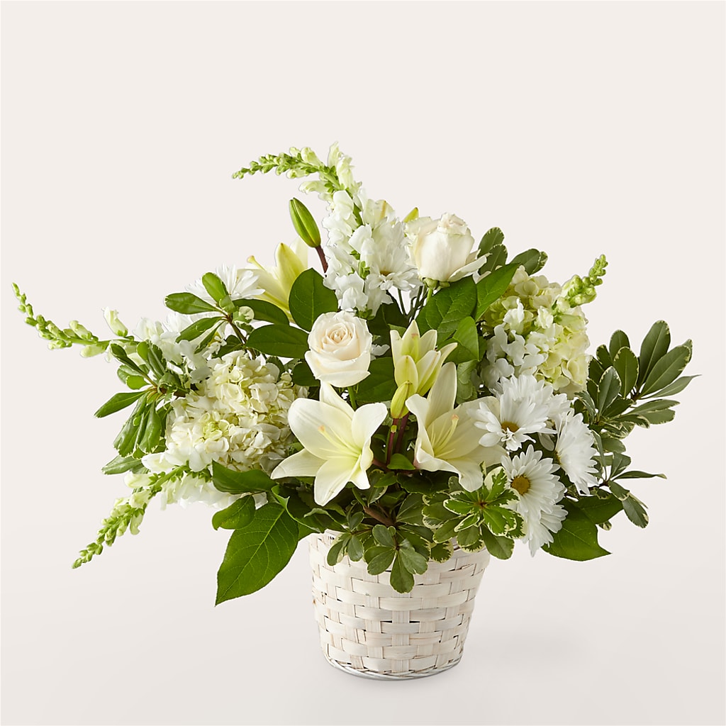 Ivory Elegance Floral Basket – RANCHVIEW FLORAL & INTERIORS, Overland Park KS