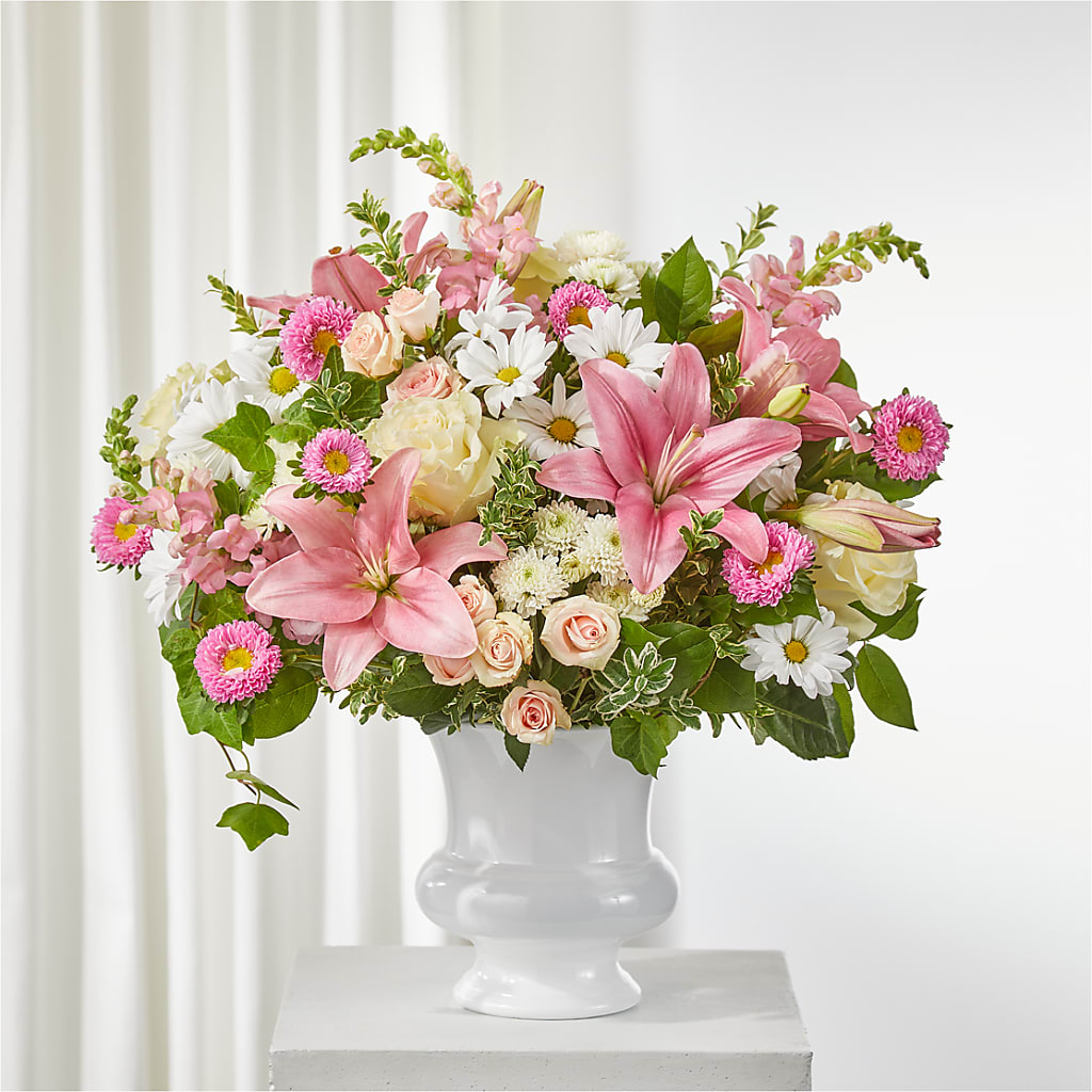 Empathetic Blooms Urn Arrangement – RANCHVIEW FLORAL & INTERIORS, Overland Park KS