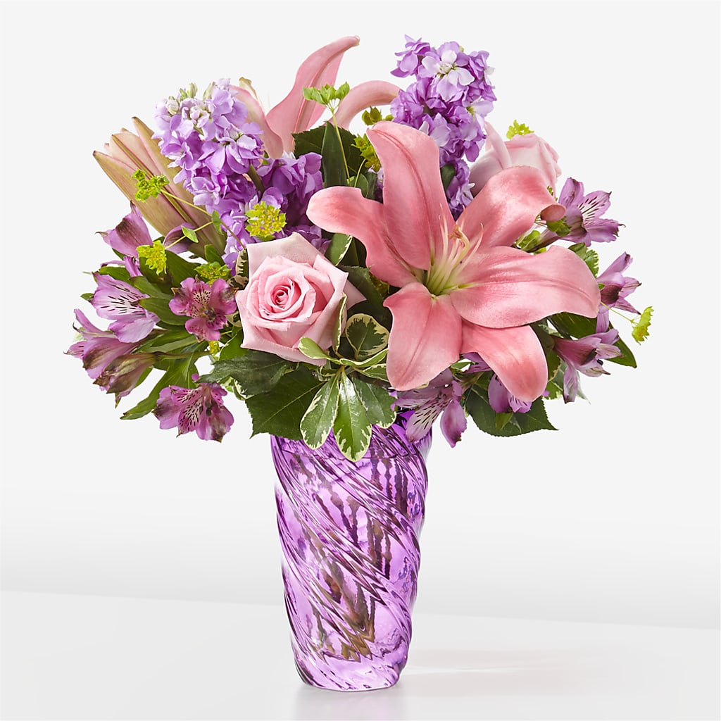 Precious Petals Bouquet with Luxe Swirl Vase – RANCHVIEW FLORAL & INTERIORS, Overland Park KS