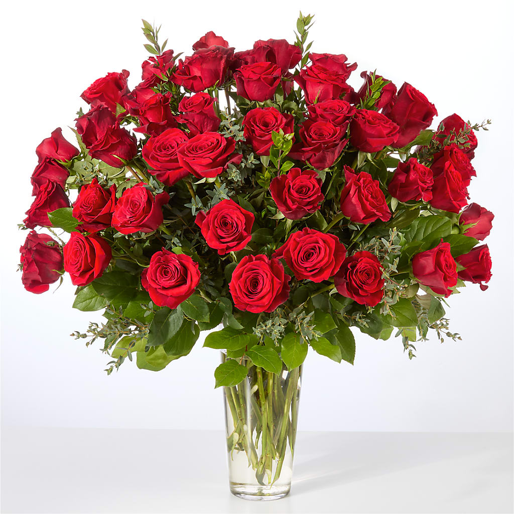 Forever Yours Fifty Stem Red Rose Bouquet – RANCHVIEW FLORAL & INTERIORS, Overland Park KS