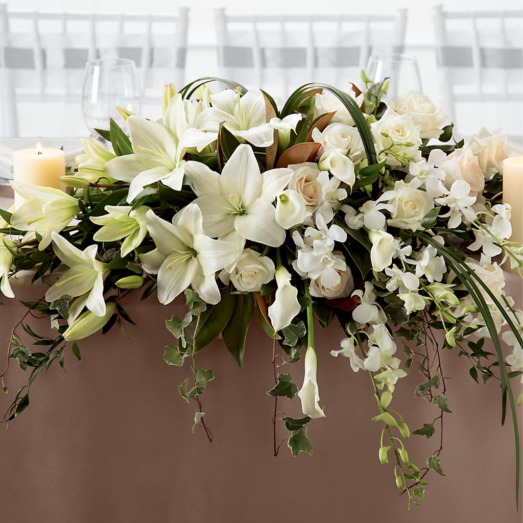 White Linen Arrangement – RANCHVIEW FLORAL & INTERIORS, Overland Park KS