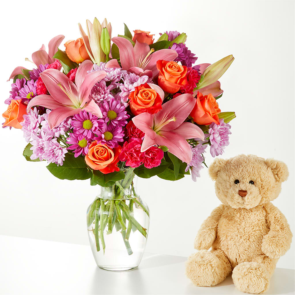 One and Only Bouquet and Bear Bundle – RANCHVIEW FLORAL & INTERIORS, Overland Park KS