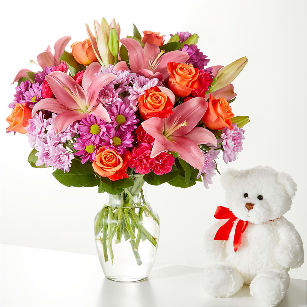 One and Only Bouquet and Bear Bundle – RANCHVIEW FLORAL & INTERIORS, Overland Park KS