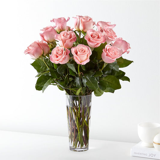 Long Stem Pink Rose Bouquet – RANCHVIEW FLORAL & INTERIORS, Overland Park KS