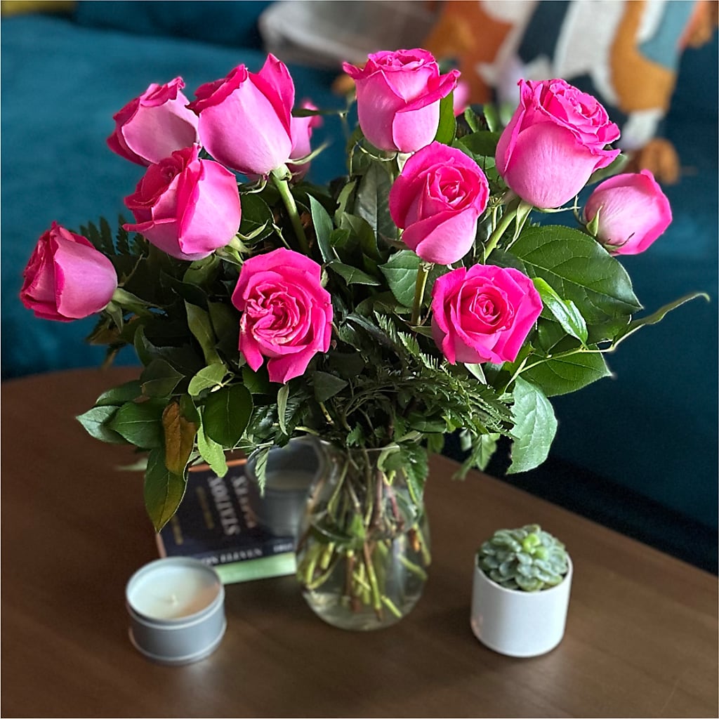 Long Stem Pink Rose Bouquet – RANCHVIEW FLORAL & INTERIORS, Overland Park KS