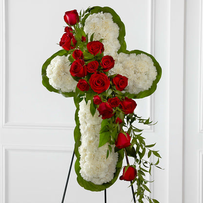 Floral Cross Easel – RANCHVIEW FLORAL & INTERIORS, Overland Park KS
