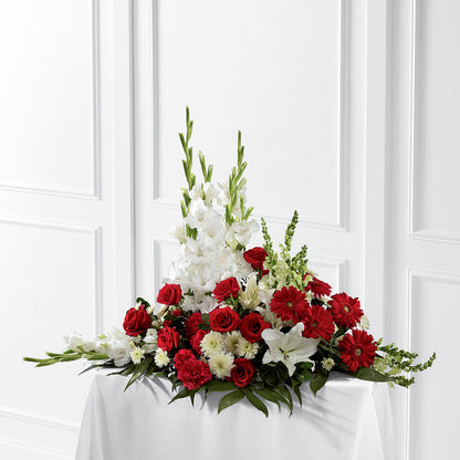 Crimson & White Arrangement – RANCHVIEW FLORAL & INTERIORS, Overland Park KS