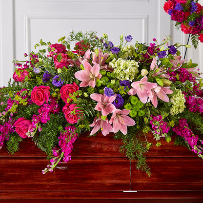 Radiant Tribute Casket Spray – RANCHVIEW FLORAL & INTERIORS, Overland Park KS