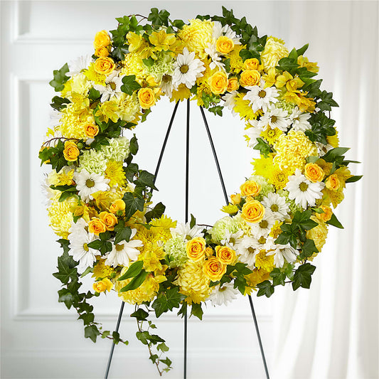 Golden Remembrance Wreath – RANCHVIEW FLORAL & INTERIORS, Overland Park KS