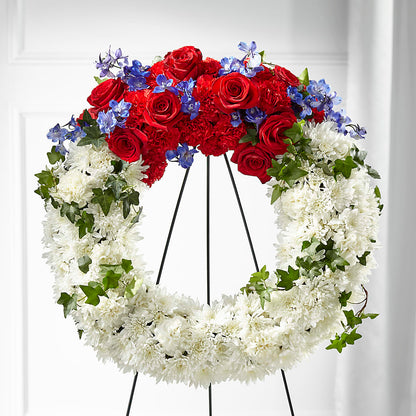 Patriotic Passion Wreath – RANCHVIEW FLORAL & INTERIORS, Overland Park KS