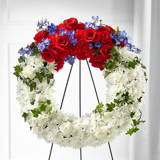 Patriotic Passion Wreath – RANCHVIEW FLORAL & INTERIORS, Overland Park KS
