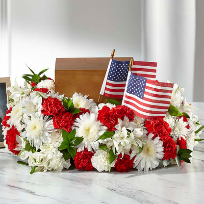 Spirit of Patriotism Cremation Adornment – RANCHVIEW FLORAL & INTERIORS, Overland Park KS