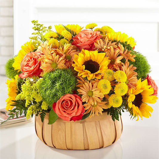 Harvest Sunflower Basket – RANCHVIEW FLORAL & INTERIORS, Overland Park KS