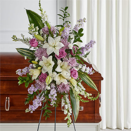 Grateful Hearts Standing Spray – RANCHVIEW FLORAL & INTERIORS, Overland Park KS
