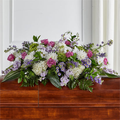 Meadows of Serenity Casket Spray – RANCHVIEW FLORAL & INTERIORS, Overland Park KS