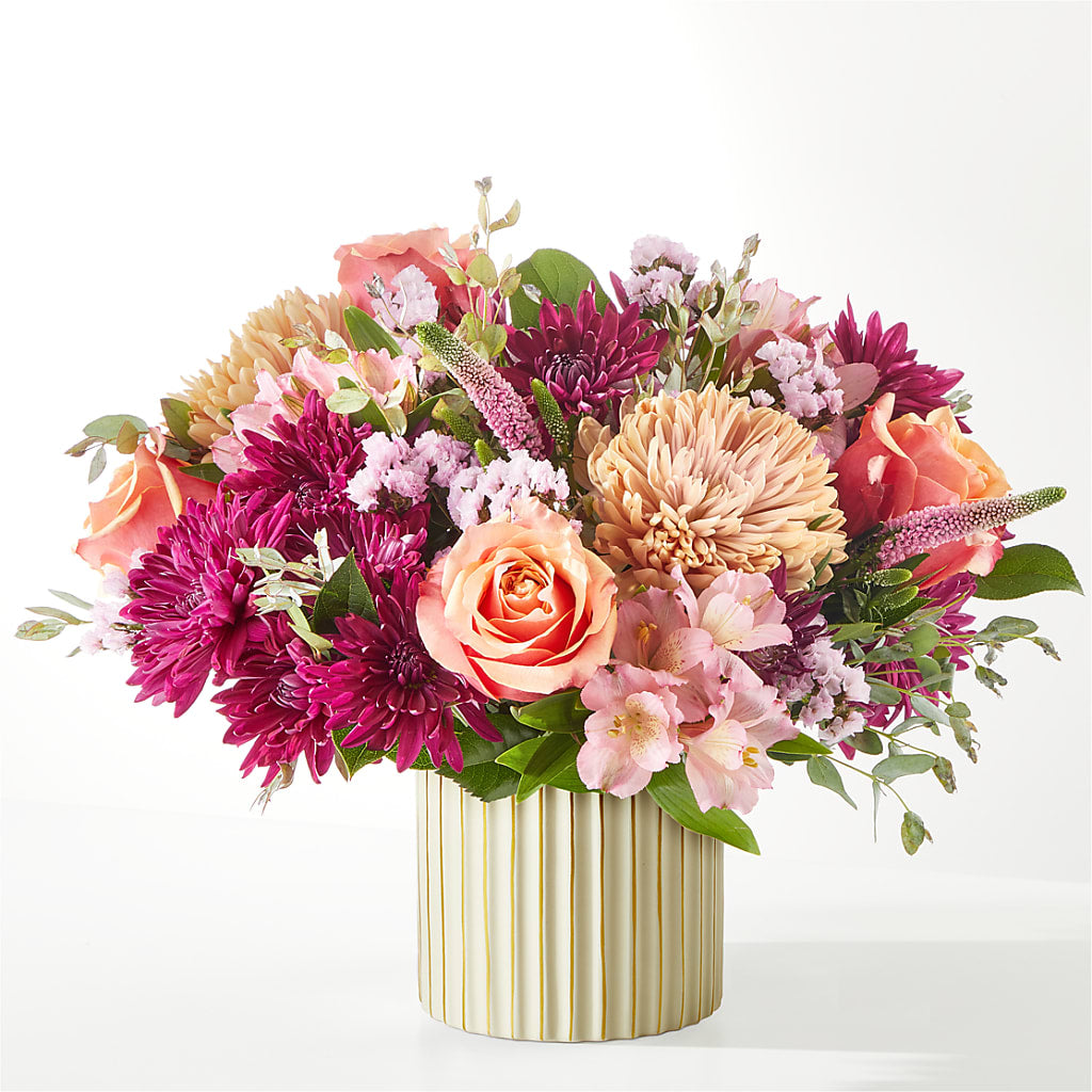 Berry Cobbler Bouquet with Ivory Vase – RANCHVIEW FLORAL & INTERIORS, Overland Park KS