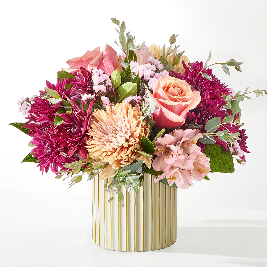 Berry Cobbler Bouquet with Ivory Vase – RANCHVIEW FLORAL & INTERIORS, Overland Park KS