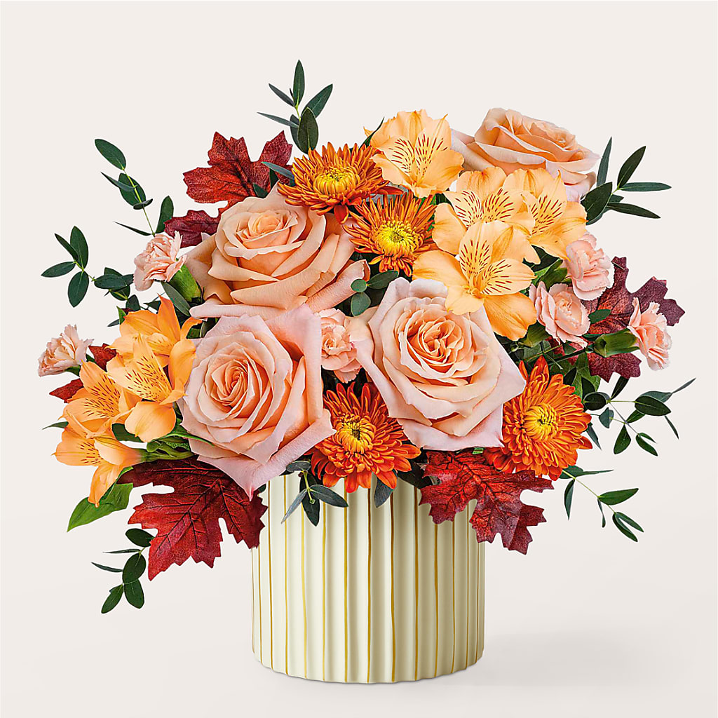 Spiced Latte Bouquet with Ivory Vase – RANCHVIEW FLORAL & INTERIORS, Overland Park KS