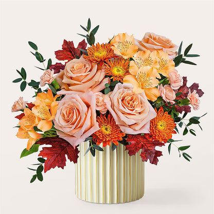 Spiced Latte Bouquet with Ivory Vase – RANCHVIEW FLORAL & INTERIORS, Overland Park KS