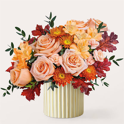 Spiced Latte Bouquet with Ivory Vase – RANCHVIEW FLORAL & INTERIORS, Overland Park KS
