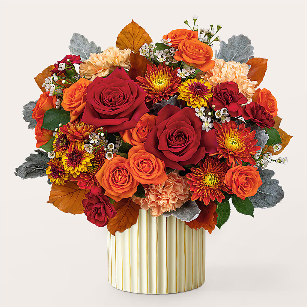Merlot Bouquet with Ivory Vase – RANCHVIEW FLORAL & INTERIORS, Overland Park KS