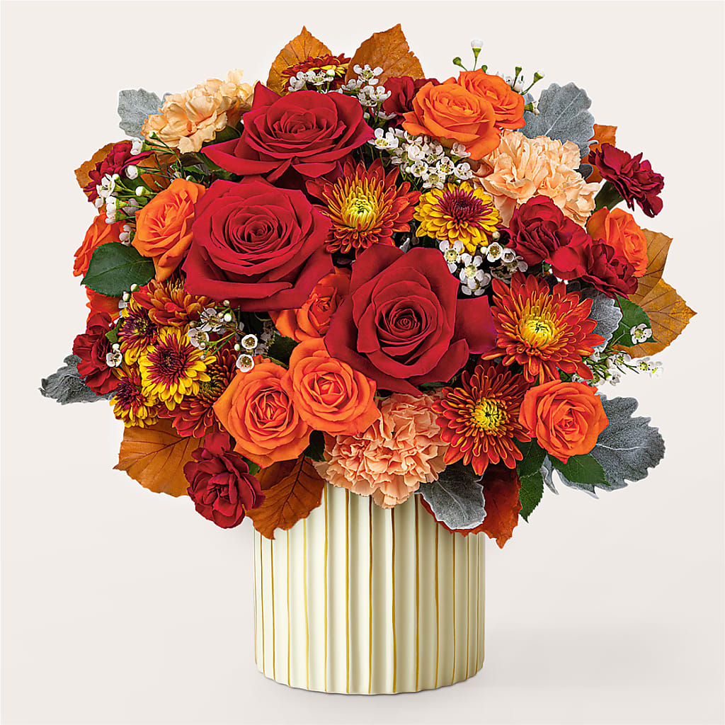 Merlot Bouquet with Ivory Vase – RANCHVIEW FLORAL & INTERIORS, Overland Park KS