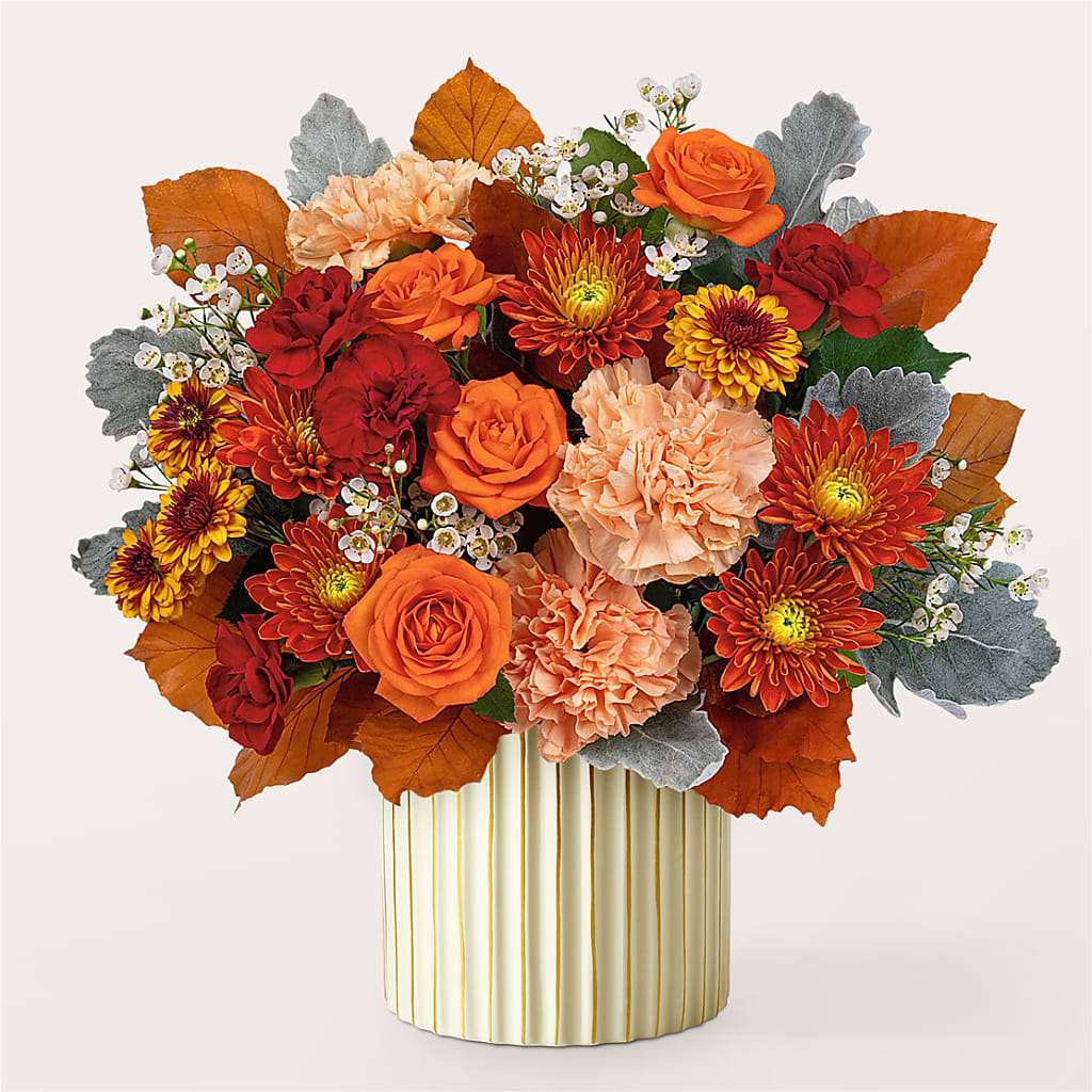 Merlot Bouquet with Ivory Vase – RANCHVIEW FLORAL & INTERIORS, Overland Park KS